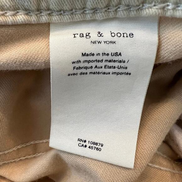 Rag & Bone White Rosa Mid Rise Boyfriend Fit Jeans Destroyed Knees size 26 waist - Picture 14 of 16